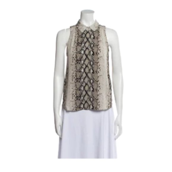 Joie Animal Print Sleeveless Top - Picture 1 of 3